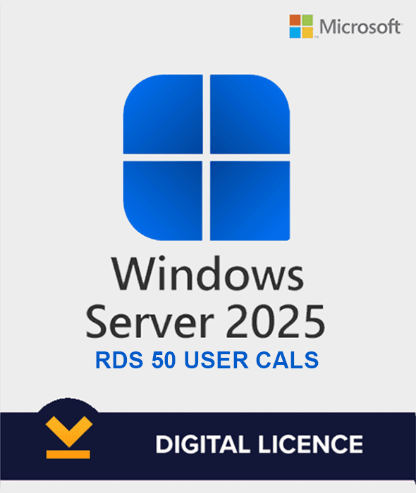 Microsoft Windows server 2025 RDS 50 user cals